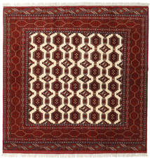 Turkaman Teppich 200X201 Quadratisch Rot/Dunkelrot Wolle, Persien/Iran Carpetvista