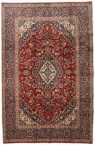 Tapete Kashan 192X298 Vermelho/Vermelho Escuro (Lã, Pérsia/Irão)