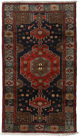 Hamadan Teppich 106X188 Braun/Dunkelgrau Wolle, Persien/Iran Carpetvista