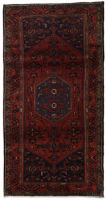 絨毯 ハマダン 105X200 ダークレッド (ウール, ペルシャ/イラン)
