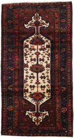  Orientalsk Hamadan Teppe 105X198 Mørk Rød/Beige Ull, Persia/Iran Carpetvista