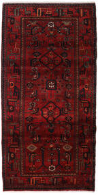  104X208 Hamadan Rug Dark Red/Red Persia/Iran Carpetvista