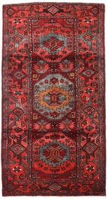  Hamadan Teppich 106X205 Persischer Wollteppich Rot/Dunkelrot Klein Carpetvista