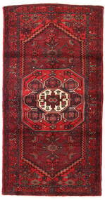  Hamadan Rug 100X190 Persian Wool Red/Dark Red Small Carpetvista