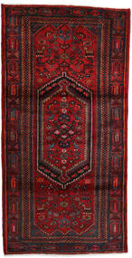  Persian Hamadan Rug 108X215 Dark Red/Red (Wool, Persia/Iran)