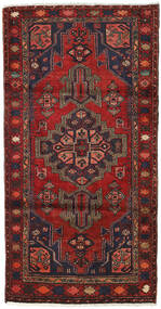 102X193 絨毯 ハマダン オリエンタル ダークレッド/レッド (ウール, ペルシャ/イラン) Carpetvista