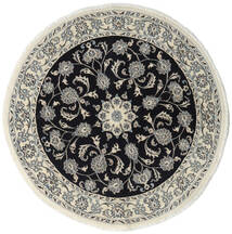  Ø 150 Dywan Nain Orientalny Okrągły Beżowy/Szary (Wełna, Persja/Iran) Carpetvista
