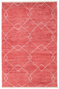  160X230 Bambus Seide Handloom Teppich Rot/Rosa Indien Carpetvista