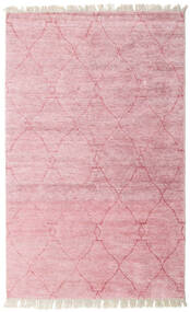  160X230 Bambus Silke Handloom Tæppe Lyserød/Rød Indien Carpetvista