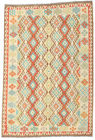  Orientalisk Kelim Afghan Old Style Matta 198X290 Beige/Gul Ull, Afghanistan Carpetvista