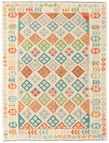 絨毯 オリエンタル キリム アフガン オールド スタイル 180X238 ベージュ/グリーン (ウール, アフガニスタン)