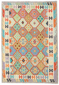 Tapis D'orient Kilim Afghan Old Style 174X249 Gris/Beige (Laine, Afghanistan)