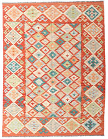  Orientalsk Kelim Afghan Old Style Tæppe 152X199 Beige/Rød Uld, Afghanistan Carpetvista