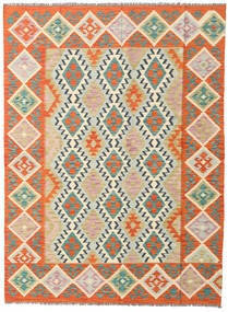  Kilim Afghan Old Style Tapis 178X239 De Laine Orange/Gris Carpetvista