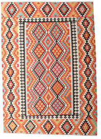 Tapis D'orient Kilim Afghan Old Style 205X295 Beige/Rouge (Laine, Afghanistan)