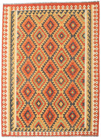 178X242 Tappeto Kilim Afghan Old Style Orientale Arancione/Beige (Lana, Afghanistan) Carpetvista