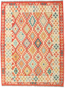 184X241 Kelim Afghan Old Stil Teppich Orientalischer Beige/Rot (Wolle, Afghanistan) Carpetvista