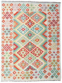 147X195 絨毯 キリム アフガン オールド スタイル オリエンタル グリーン/ベージュ (ウール, アフガニスタン) Carpetvista