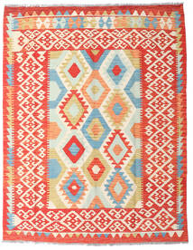 Kelim Afghan Old Stil Teppich 154X196 Rot/Beige Wolle, Afghanistan Carpetvista