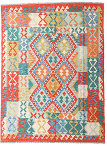  Oriental Kilim Afghan Old Style Rug 150X203 Red/Beige Wool, Afghanistan Carpetvista