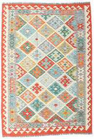 122X174 Alfombra Kilim Afghan Old Style Oriental Beige/Gris (Lana, Afganistán) Carpetvista