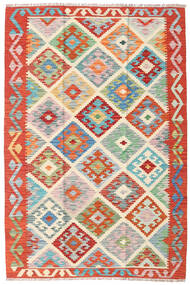 Kelim Afghan Old Stil Teppich 121X181 Rot/Beige Wolle, Afghanistan Carpetvista