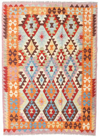 128X175 Kelim Afghan Old Style Vloerkleed Oosters Rood/Beige (Wol, Afghanistan) Carpetvista