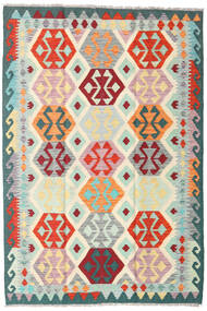  Kelim Afghan Old Style Vloerkleed 122X181 Wol Beige/Groen Klein Carpetvista