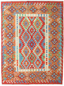 154X206 Kelim Afghan Old Style Teppe Orientalsk Rød/Beige (Ull, Afghanistan) Carpetvista