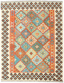 Orientalsk Kelim Afghan Old Style Tæppe 157X201 Beige/Orange Uld, Afghanistan Carpetvista
