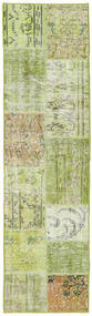 56X201 Patchwork - Turkiet Vloerkleed Modern Tapijtloper Groen/Licht Groen (Wol, Turkije) Carpetvista