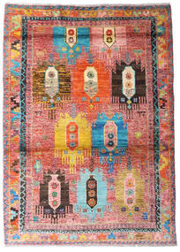 Moroccan Berber - Afghanistan 123X170 Wool Rug Red/Beige Small Carpetvista