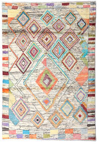 119X176 絨毯 Moroccan Berber - Afghanistan モダン ベージュ/ホワイト (ウール, アフガニスタン) Carpetvista