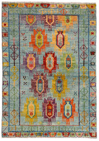124X176 Tapis Moroccan Berber - Afghanistan Moderne Gris/Marron (Laine, Afghanistan) Carpetvista