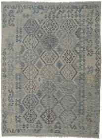 Kelim Afghan Old Style Vloerkleed 180X245 Grijs/Geel Wol, Afghanistan Carpetvista