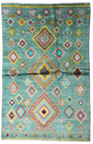 118X183 絨毯 Moroccan Berber - Afghanistan モダン グリーン/ターコイズ (ウール, アフガニスタン) Carpetvista