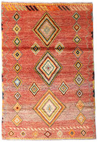 115X173 Moroccan Berber - Afghanistan Vloerkleed Modern Rood/Beige (Wol, Afghanistan) Carpetvista