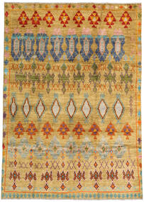  Moroccan Berber - Afghanistan 192X280 ウール 絨毯 オレンジ/ベージュ Carpetvista
