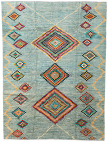 Moroccan Berber - Afghanistan Rug 203X274 Green/Beige Wool, Afghanistan Carpetvista