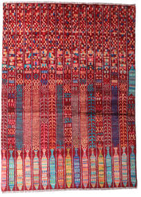  Moroccan Berber - Afghanistan 144X201 Wool Rug Red/Dark Red Small Carpetvista