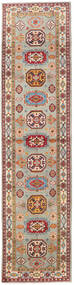 Kazak Fine Vloerkleed 86X349 Tapijtloper Beige/Rood Wol, Afghanistan Carpetvista
