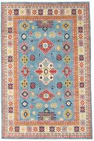 193X296 Alfombra Oriental Kazak Fine Azul/Beige (Lana, Afganistán) Carpetvista