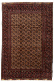 201X294 Afghan Fine Teppich Orientalischer Braun/Dunkelrot (Wolle, Afghanistan) Carpetvista