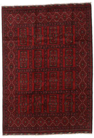  Afghan Fine Tapis 203X288 De Laine Rouge Foncé Carpetvista