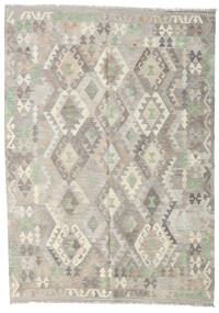  Orientalischer Kelim Afghan Old Stil Teppich 176X246 Beige/Gelb Wolle, Afghanistan Carpetvista