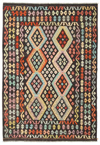 172X249 Kelim Afghan Old Stil Teppich Orientalischer Braun/Beige (Wolle, Afghanistan) Carpetvista