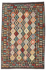198X298 Dywan Orientalny Kilim Afgan Old Style Brunatny/Zielony (Wełna, Afganistan) Carpetvista