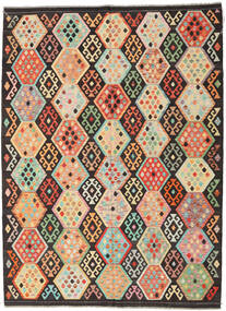 Oriental Kilim Afghan Old Style Rug 216X291 Brown/Beige Wool, Afghanistan Carpetvista