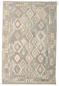 197X299 Tapis D'orient Kilim Afghan Old Style Beige/Gris Clair (Laine, Afghanistan) Carpetvista