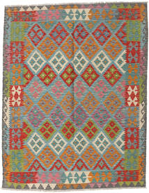 Kelim Afghan Old Style Tæppe 151X196 Grå/Brun Uld, Afghanistan Carpetvista